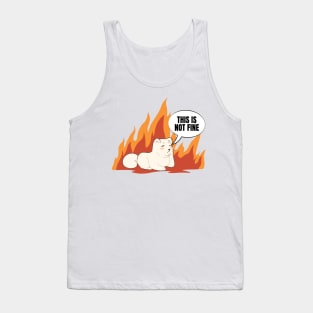 This Is Not Fine Dog in Burning Building New Take Funny Design Tank Top